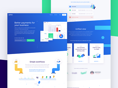 Upflow — Website branding cashflow dunning finance illustration invoicing landing receivable startup ui upflow website