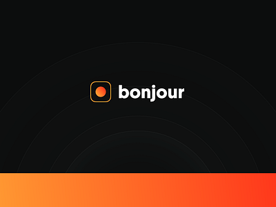 Bonjour | Logo & Introduction (+Rejected Propositions) advertising art direction brand identity branding call design design system logo logotype mark meeting sales styleguide tone of voice typography video videoconferencing webinar