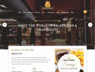 Buy Best Premium WordPress Hotel Theme for Hotel and Food Busine