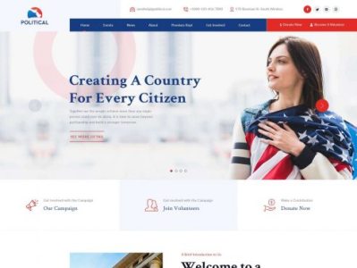 Buy WordPress Political Theme for Politician and Political Organ