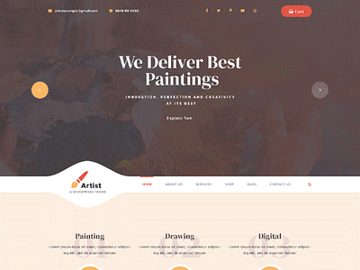 Buy Artist WordPress Theme For Creative Art Websites