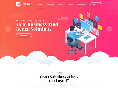 Buy Software Company WordPress Theme for business websites