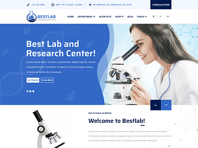 Buy Diagnostic Lab WordPress Theme For Scientists and Labs