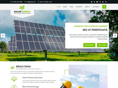 Buy Best Solar Energy WordPress Theme for Solar Products