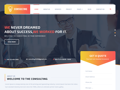 Buy Premium Consulting WordPress Theme for Business