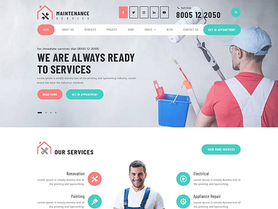 Buy WordPress Maintenance Service Theme for IT and other Service