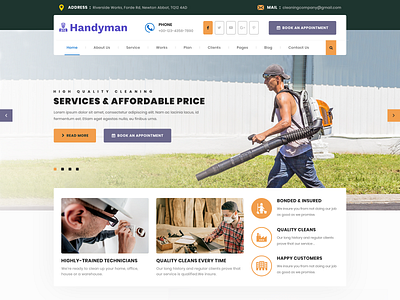 Buy Handyman WordPress Theme For Online Handyman Services