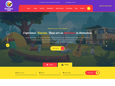 Buy Summer Camp WordPress Theme For Camps And Kids Activities