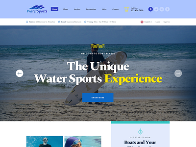 Buy Water Sports WordPress Theme For Attractive Business Website