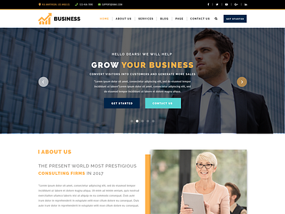 Buy Modern Business WordPress Theme For Various Business Sites