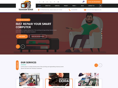 Buy TV Repair WordPress Theme For TV Maintenance Company