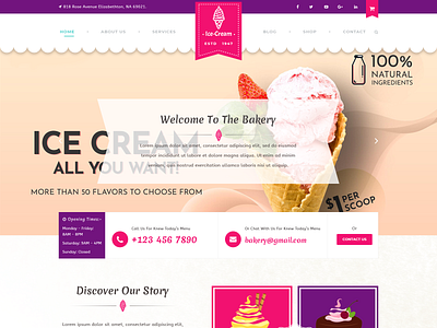 Buy Ice Cream WordPress Theme For Stunning Ice Cream Factory
