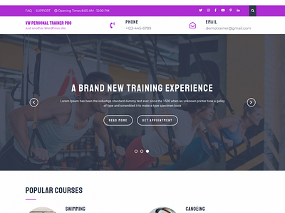 Buy Best Personal Trainer WordPress Theme for Fitness Enthusiast