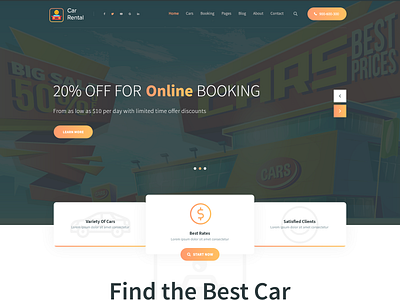 Buy Car Dealer WordPress Theme For Car Rentals And Dealers