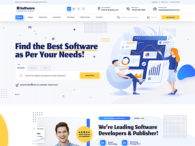 Buy Software Company WordPress Theme for business websites software company wordpress theme