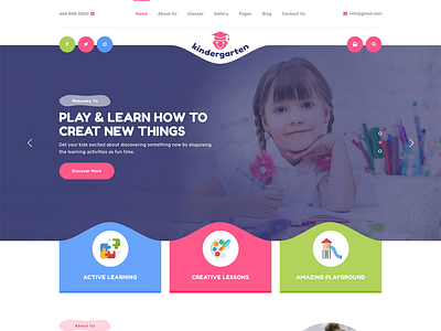 Kindergarten WordPress Theme For Delighting Kids Website