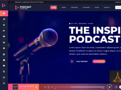 Buy Audio Podcast WordPress Theme For Podcasts & Multimedia site audio podcast wordpress theme