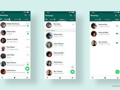 Whats App mobile UI design using adobe xd adobexd app figma ui uidesign uiux ux web