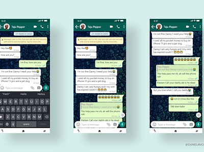 Whatsapp mobile chat interface adobexd app branding figma flat ui uidesign uiux ux web