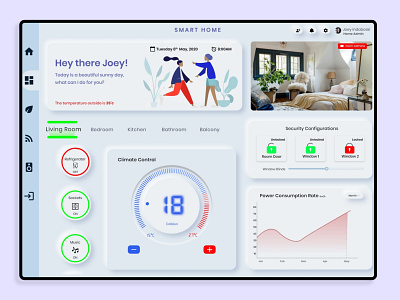 Smart Home montor adobexd app dailyui iot ui uidesign uiux ux web
