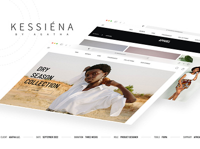 Kessiena By Agatha app design ecommerce fashion fashion website figma homepage ui uidesign uiux ux website