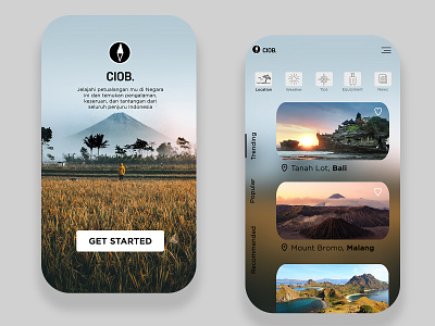 Mobile App CIOB Travelling app design graphic design indonesia mobile app mobile ui ui design ux design