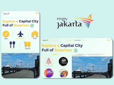 Enjoy Jakarta Design UI graphic design indonesia indonesian jakarta mobile app photoshop ui design website design xd design