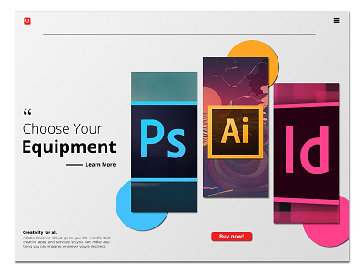 Adobe Homepage Design. adobe cc cs6 graphic design homepage illustrator indesign indonesia photoshop ui design webdesign website