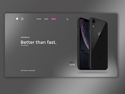 UI Design Website iPhone XR Black apple black clean clean design design elegant graphic design indonesia iphone iphonexr landing page photoshop ui ui design