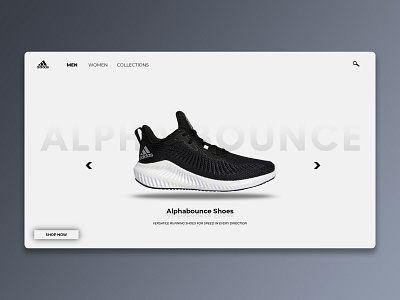Web Design Adidas Alphabounce