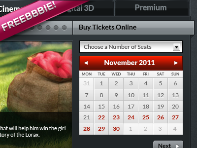 Tickets Calendar .psd (Freebbbie!)