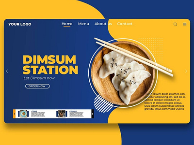 DimSum Station branding design illustrator ui website