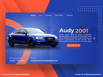 Audy Car Landing Page audy car landing page concept landing page design landing page ui landingpage showroom web design website website design