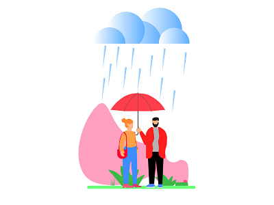 available umbrella before it rains design flat illustration illustrator minimal ui web