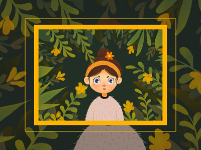 Forest girl app forests girl girl illustration green illustration