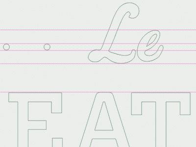 Le EAT logo script serif typography