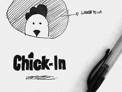 Chick-In WIP logo typography