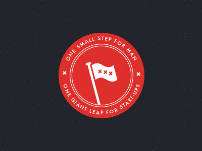 One small step for man, one giant leap for start-ups badge space website