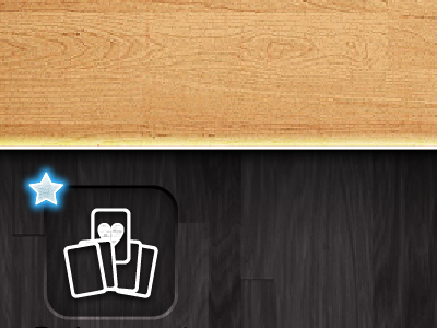 Pick a card game icon iphone star texture ui wood