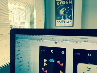 Working on a new puzzle game design game mac mobile office sketch studio ui work