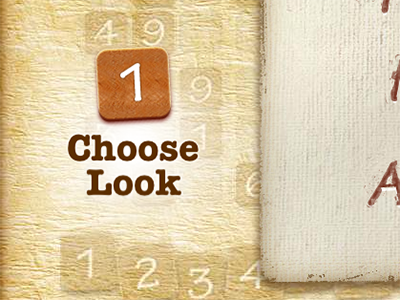 Choose Look app game iphone paper retina texture ui vector