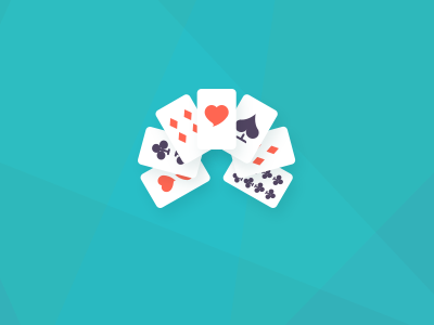 Poker color flat game illustration poker