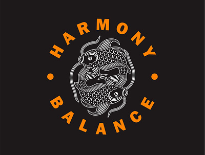 Harmony - Balance balance character design digital fish harmony illustration koi life object vector yin yang
