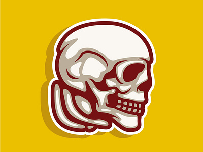 Smile bones cartoon character dead design digital fun illustration object skull smile vector