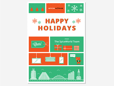 Spiceworld Alumni Holiday Card christmas gifts holiday holiday card orange tech