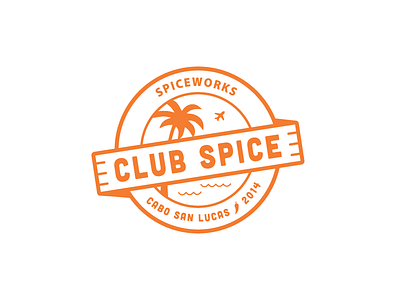 Club Spice Logo badge beach club logo travel trip