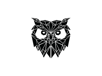 Buho animals buho geometric owl polygon triangles vector