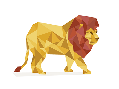 León II geometric illustration leon lion polygon vector