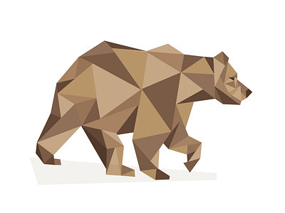 Oso II animals bear geometric illustration oso polygon triangles