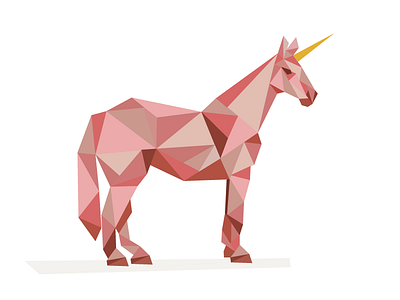 Unicornio II geometric poly polygon triangles unicorn